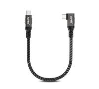 OTraki 240W Cable USB C vers USB C 0.1m, Câble Usbc Charge Rapide 90 Degrés Coudé En Nylon Tressé Compatible Chargeur Type C Charge Rapide Avec Iphone 17 16 15, Galaxy S24 S23, Huawei P70 P60