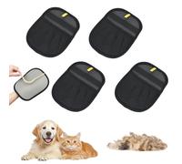 OTraki 4 Pièces Gant Ramasse Poils Animaux Gant De Toilettage Chien Chat Réutilisable, Gant Poil Chat Gants Anti Poils Animaux Électrostatique, Pour Canapé Meubles Tapis Siège Auto