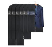 OTraki 6 PCS Housse Vetements à Suspendre Anti-poussière Housse Costume Homme et Femmes avec Fenêtre Transparente Pliable Housse de Protection Vetement pour Voyage Costumes Manteaux 100/150/180x60 cm