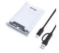 OTraki Boîtier pour Disque Dur Externe 2,5 Pouces, USB 3.0 5 Gbit/s vers SATA, capacité de Stockage de 4 to, boîtier Transparent Compatible UASP pour disques durs/SSD 7/9,5 mm (WD, Seagate, Samsung).