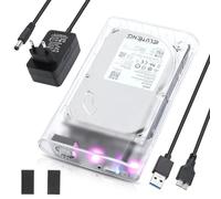 OTraki Boîtier SSD 3,5 Pouces, boîtier pour Disque Dur Externe USB 3.0 5 Gbit/s utilisant la Puce RTL9201R, Compatible avec Les disques SSD SATA jusqu'à 24 to et prenant en Charge UASP Trim