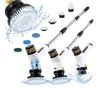 OTraki Brosse Rotative Nettoyage avec 7 Têtes de Brosses, 2 Vitesses Pulvérisation d'eau Electric Spin Scrubber Étanche IPX7 Brosse Nettoyante Salle De Bain pour Plancher Voiture Mur