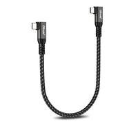 OTraki Câble USB C Coudé 90 Degrés Charge Rapide 5A,Câble Usb C Vers Usb C 0.2m Nylon Tressé, Câble Usb C Chargeur Type C Charge Rapide Pour Smartphone, Tablette, Notebook, Appareil Photo