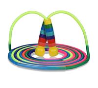 OTraki Corde à Sauter Enfant, 5M Jump Rope Réglable Arc-en-ciel Cordes à Sauter avec Poignée En Bois Antidérapante Convient Aux Garçons Et Filles De 4, 5, 6, 7, 8, 9,10 Ans