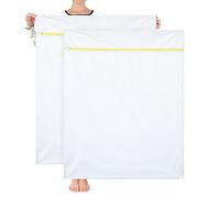 OTraki Filet Linge Machine à Laver 90 x 110 cm, Lot de 2 Grande XL Filet De Lavage en Maille Sac Linge Machine a Laver avec Fermeture Eclair Laundry Bag pour Robe Manteau Literie Couverture Drap
