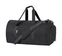 OTraki Grand sac de sport à porter avec trousse de toilette, grand sac de week-end pour homme et femme, 2 en 1 à suspendre, valise, costume, sacs de voyage, noir, Sacs à vêtements