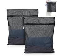 OTraki Lot de 2 Filet Linge Machine à Laver 50x60cm Sacs de Lavage Machine à Laver avec Fermeture Éclair, Filet de Lavage pour Voyage, Chemisier, Chaussettes, Sous-vêtements, Vêtements de Bébé (Noir)