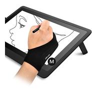 OTraki Lot de 2 Gants de Dessin pour Tablette Graphique Gant Artiste Anti-fouling Tissu Élastiques Gants à Deux Doigts pour Droitier Gaucher Pad Dessiner, Taille M (8x20.5cm)