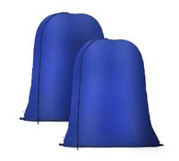 OTraki Lot de 2 Grand Sacs à Linge Pliable, 70x101cm Sac Linge Sale Voyage Avec Cordon de Serrage, Grande Capacité, Sac a Linge pour Chemises, Vestes, Bleu