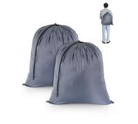 OTraki Lot de 2 Sac à Linge Sale Voyage, 50x60cm Sacoche à Linge avec Cordon Sacs en Tissu Pliables Sac de Rangement pour Vêtements Jouets Maison Dortoir Camping