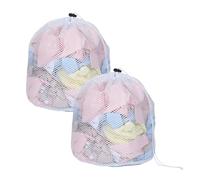 OTraki Lot de 2 sacs à pinces à linge 40 x 50 cm pour machine à laver - Sacs à linge réutilisables avec cordon de serrage pour vêtements de bébé, chemisier, sous-vêtements, soutien-gorge, chaussettes