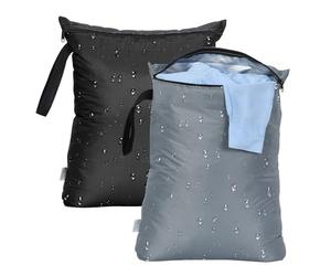 OTraki Lot de 2 sacs humides/secs, imperméables avec poignée pour maillot de bain et serviettes, sacs de plage, sacs de sport pour vêtements sales, vêtements humides, sacs de sport avec poignée pour
