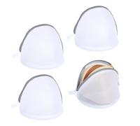OTraki Lot de 4 filets à linge pour machine à laver - Protection contre la déformation - Avec fermeture éclair - Filet perméable à l'eau - Sac à linge réutilisable - Protège le soutien-gorge et les