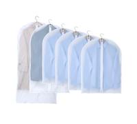OTraki Lot de 6 housses à vêtements en PEVA avec fermeture éclair - Lavable en machine - Anti-mites - Trois modèles - 60 x 80/60 x 100/60 x 120 cm - Pour costume, manteau, robe, robe de soirée