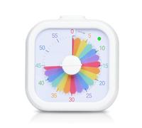 OTraki Minuteur Visuel avec Fonction Pause, 60 Minutes Chronometre Enfant Pomodoro Timer Minuteur De Cuisine, pour Salle De Classe, Études, Cuisine, Silencieux Gestion du Temps (Blanc)