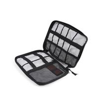 OTraki Pochette Rangement Cable 25x18x3 Cm, Étanche Sac De Câble De Voyage Sac Gadget Pochette Électronique Portable, Organisateur De Cable Accessoires Voyage Pour Disques Durs, Câbles (Noir)