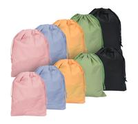OTraki Pochettes Cordon CPE Légères Imperméables Pliables 10 Pièces | Sacs Rangement Anti-Poussière Pliables Réutilisables Sources Thermales Petits Objets Chaussures Sous-Vêtements Voyages