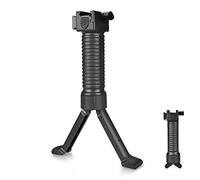 OTraki Pod Grips Extender 20mm Rail Vertical Rifle Foregrip 2in1 Keymod Bipod Freely Shrinkable M4 Rails Airsoft Grips for Outdoor Shooting Air Picatinny Weaver
