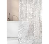 OTraki Rideau de Douche 180x200 cm, Translucide Imperméable PEVA Rideaux de Douche Anti Moisissure 3D Galet Shower Curtain avec 12 5.7 * 3.8 CM Crochets 3 Aimants pour Chambre Humide Baignoire