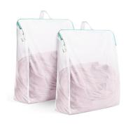 OTraki Sac à Linge en Maille 30x40cm 2PCS Délicats Filet à Linge Machine à Laver Réutilisable avec Poignée et Fermeture Éclair Sac Lavage Linge Robuste Protection Anti-Déformation pour Lingerie