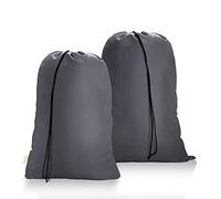 OTraki Sac à Linge Sale Voyage 60 x 80cm, Lot de 2 Grand Sac Linge Sale Pliable Sac de Rangement Cordon de Serrage pour Paniers à Linge Corbeilles à Linge Jouets Maison Dortoir Camp