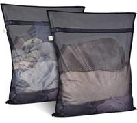 OTraki Sacs à Linge 40x50cm Lot de 2 Sac à Lavage du Linge à Mailles Filet de Lavage Grande Taille avec Fermeture Eclair Laundry Bags Filet à Linge pour Machine à Laver Blouse Chemises