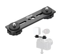 OTraki Support Double pour caméra 5 Pouces (12,7 cm), Support Double pour caméra en Aluminium Noir avec vis 1/4" et 3/8", trépied antidérapant avec Double Griffe pour appareils Photo