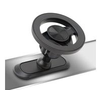 OTraki Support magnétique Double Face pour Voiture, Support à 360°, Mini Support magnétique pour téléphone, en métal, Compatible MagSafe, Convient aux Hommes et aux Femmes, Noir