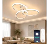 OTREN Plafonnier LED Chambre Dimmable 4000lm 40W avec Télécommande, 47 cm | Luminaire Plafonnier 3000K-6500K avec Veilleuse, Minuterie et Fonction Mémoire, adapté au Salon et Cuisine