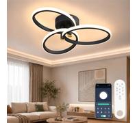 OTREN Plafonnier LED Chambre Dimmable 40W 4000lm avec Télécommande, 47 cm | Luminaire Plafonnier 3000K-6500K avec Veilleuse, Minuterie et Fonction Mémoire, adapté au Salon et Cuisine