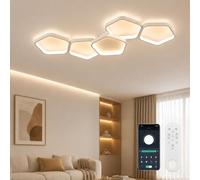 OTREN Plafonnier LED Dimmable avec Télécommande, 81 cm 54W, 3000K-6500K, Veilleuse, Minuterie, Fonction Mémoire, Luminaire Moderne pour Salon, Chambre, Cuisine