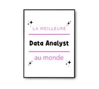 Otshirt Affiche La meilleure Data Analyst au monde 2 - Poster A4 - Idée Affiche Décoration Cadeau Anniversaire Fête Original Famille Travail Départ Collègue Retraite Noël.