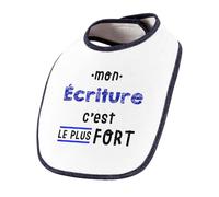 Otshirt Bavoir Mon Ecriture C'est le plus fort - Baby Bib - Idée Bavoir Bébé Cadeau Naissance Baby Shower Anniversaire Fête Original Famille Noël.