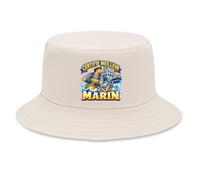 Otshirt Bob Premium Beige Certifié Meilleur Marin | modèle 2 | Coton Brossé 260 g/m² Taille Unique Homme Femme | Chapeau de Soleil Pêche Randonnée Festival | Idée Cadeau Fête des Pères