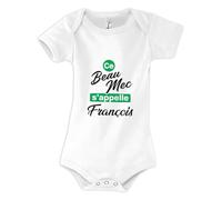 Otshirt Body Bébé Ce beau mec sappelle Francois - Body 3-6 mois - Idée Body Bébé Manches Courtes Cadeau Naissance Baby Shower Anniversaire Fête Original Famille Noël.