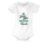 Otshirt Body Bébé Ce beau mec sappelle Timote - Body 0-3 mois - Idée Body Bébé Manches Courtes Cadeau Naissance Baby Shower Anniversaire Fête Original Famille Noël.