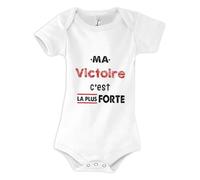 Otshirt Body Bébé Ma Victoire C'est la plus forte - Body 12-18 mois - Idée Body Bébé Manches Courtes Cadeau Naissance Baby Shower Anniversaire Fête Original Famille Noël.