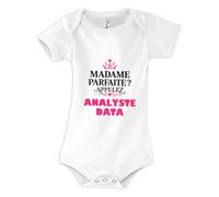 Otshirt Body Bébé Madame Parfaite Analyste Data - Baby Bodysuit - Idée Body Bébé Manches Courtes Cadeau Naissance Baby Shower Anniversaire Fête Original Famille Noël. - 6-12 mois
