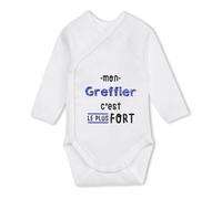 Otshirt Body Bébé Manches Longues Mon Greffier C'est le plus fort - Baby Bodysuit 3-6 mois - Idée Body Bébé Manches Longues Cadeau Naissance Baby Shower Anniversaire Fête Original Famille Noël.