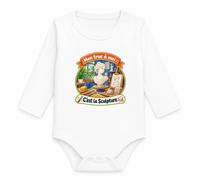 Otshirt Body Bébé Manches Longues Mon truc à moi : C'est la Sculpture Mon truc à moi - Activité | Coton 170 g/m² Blanc 3 mois à 18 mois | Bébé Fille Garçon Mixte