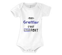 Otshirt Body Bébé Mon Greffier C'est le plus fort - Body 12-18 mois - Idée Body Bébé Manches Courtes Cadeau Naissance Baby Shower Anniversaire Fête Original Famille Noël.