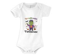 Otshirt Body Bébé Mon Monstre Prefere C'est Mon Tatoueuse - Body 3-6 mois - Idée Body Bébé Manches Courtes Cadeau Naissance Baby Shower Anniversaire Fête Original Famille Noël.