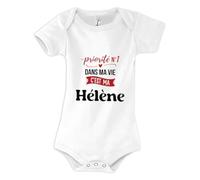 Otshirt Body Bébé Priorite N1 dans ma vie C'est ma Helene - Body 3-6 mois - Idée Body Bébé Manches Courtes Cadeau Naissance Baby Shower Anniversaire Fête Original Famille Noël.