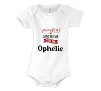 Otshirt Body Bébé Priorite N1 dans ma vie C'est ma Ophelie - Body 0-3 mois - Idée Body Bébé Manches Courtes Cadeau Naissance Baby Shower Anniversaire Fête Original Famille Noël.