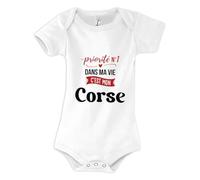 Otshirt Body Bébé Priorite N1 dans ma vie C'est mon Corse - Body 12-18 mois - Idée Body Bébé Manches Courtes Cadeau Naissance Baby Shower Anniversaire Fête Original Famille Noël.