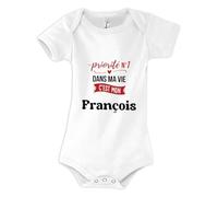 Otshirt Body Bébé Priorite N1 dans ma vie C'est mon Francois - Body 12-18 mois - Idée Body Bébé Manches Courtes Cadeau Naissance Baby Shower Anniversaire Fête Original Famille Noël.