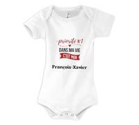 Otshirt Body Bébé Priorite N1 dans ma vie C'est mon Francois-Xavier - Body 0-3 mois - Idée Body Bébé Manches Courtes Cadeau Naissance Baby Shower Anniversaire Fête Original Famille Noël.