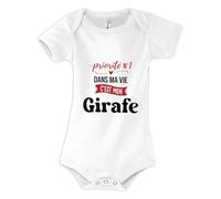 Otshirt Body Bébé Priorite N1 dans ma vie C'est mon Girafe - Body 18-24 mois - Idée Body Bébé Manches Courtes Cadeau Naissance Baby Shower Anniversaire Fête Original Famille Noël.