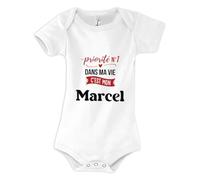 Otshirt Body Bébé Priorite N1 dans ma vie C'est mon Marcel - Body 12-18 mois - Idée Body Bébé Manches Courtes Cadeau Naissance Baby Shower Anniversaire Fête Original Famille Noël.
