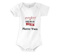Otshirt Body Bébé Priorite N1 dans ma vie C'est mon Pierre-Yves - Body 0-3 mois - Idée Body Bébé Manches Courtes Cadeau Naissance Baby Shower Anniversaire Fête Original Famille Noël.